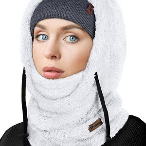 Windproof Fleece Balaclava Face Mask Winter Warm Neck Cover Helmet Hood